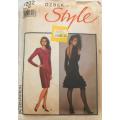 STYLE 1202 STUNNING FITTED DRESS WITH V NECK BACK SIZE 10 COMPLETE-ZIPLOC