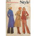 VINTAGE STYLE 1671 COAT OR JACKET SIZE 12 BUST 87 CM THE POCKET PATTERN IS NOT SUPPLIED-ZIPLOC