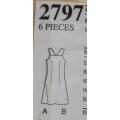 STYLE 2797 STRAP DRESS SIZE 6-16 COMPLETE-CUT TO 12-ZIPLOC