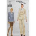 VOGUE 9619 JACKET-SKIRT-PANTS  SIZE 6-8-10 COMPLETE-CUT TO SIZE 8
