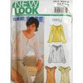 NEW LOOK PATTERNS 6176 PEASANT BLOUSE/TOPS SIZE 10-22 COMPLETE-UNCUT-F/FOLDED