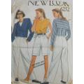 NEW LOOK PATTERNS 6252 SHORT JACKET-PANTS-SHORTS-TOP SIZE 8-18 COMPLETE-CUT TO 12-ZIPLOC