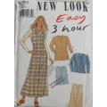 NEW LOOK PATTERNS 6282 V NECK JACKET-TOPS SIZE 8-18 COMPLETE-CUT TO 18