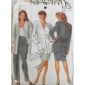 NEW LOOK PATTERNS 6520 JACKET WITH TIEBACK-PANTS-SKIRT SIZE 6-18 COMPLETE-UNCUT-F/FOLDED