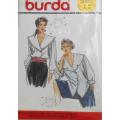 BURDA 5059 BLOUSE WITH WIDE COLLAR-SIZE 10-20-COMPLETE-UNCUT-F/FOLDED