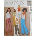 McCALLS 3192 LOW RISE FLARED PANTS SIZE 10-12-14 COMPLETE-CUT TO SIZE 14