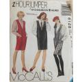 McCALLS 6128 LINED OR UNLINED PINAFORE SIZE 8-10-12 COMPLETE-CUT TO SIZE 12