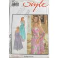 STYLE 2011 EVENING DRESS & STOLE SIZE 6-16 COMPLETE-UNCUT-F/FOLDED