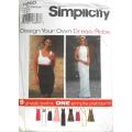 SIMPLICITY 9865 DRESS -VARIOUS LINED BODICE SIZE 10-12-14 COMPLETE-PART CUT TO 14