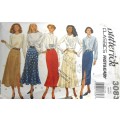 BUTTERICK 3083 SET OF SKIRTS SIZE 6-8-10 COMPLETE-PART CUT TO 10-ZIPLOC