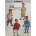 BUTTERICK 3475 BOYS SHIRT & SHORTS SIZE 6-7-8 YEARS COMPLETE-UNCUT-F/FOLDED