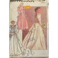 BUTTERICK 4743 BRIDAL DRESS - LINED FITTED DROPPED WAIST BODICE SIZE 8-10-12 COMPLETE-UNCUT-F/FOLD
