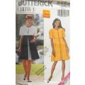 BUTTERICK 5485 DRESS WITH FRONT PLEAT SIZE 6-8-10-12 COMPLETE-CUT TO 12-ZIPLOC