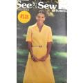 BUTTERICK 5813 TOP & SKIRT SIZE 14 -COMPLETE