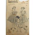 VERY VINTAGE BUTTERICK 6599 GIRLS DRESS OR SUN TOP SIZE 10 YEARS BREAST 28 -COMPLETE