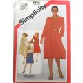 SIMPLICITY 5166 PULLOVER DRESS & UNLINED JACKET SIZE 14 BUST 92 CM COMPLETE