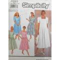 SIMPLICITY 7063 TWO PIECE DRESS WITH TRIM VARIATIONS SIZE 14-22 COMPLETE-CUT TO 22-SEE LISTING