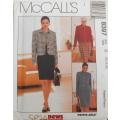 McCALLS 8397 DRESS WITH LINED/UNLINED JACKET SIZE 12-14-16 COMPLETE-UNCUT-F/FOLDED