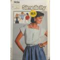 SIMPLICITY 7456 SET OF PULLOVER TOPS SIZE 12-14-16-COMPLETE-UNCUT-F/FOLDED