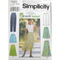 SIMPLICITY 7655 PANTS-SHORTS-SKIRT SIZE XS-S-M (6-16) CUT TO SIZE TO 12 - SEE LISTING