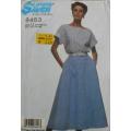 SIMPLICITY 8453 TOP & HALF CIRCLE SKIRT SIZE 16-18-20 COMPLETE-PART CUT TO 18