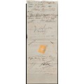 SWITZERLAND 1869 CHEQUE USED WITH REVENUE FRANKED RARE LOOK SCAN X 3