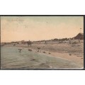 A PICTURE POST CARD  SHOWING THE BEACH AT  NAIRN MAILED TO S.A. LOOK SCAN X 2