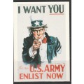 A POST CARD SHOWING I WANT YOU LOOK SCAN X 2