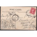 A PICTURE POST CARD  WOMAN`S RIGHTS  MAILED USA TO CAPE LOOK SCAN X 2