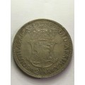 1953 two and a half shilling coin south africa