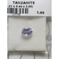 TANZANITE AAA 1CARAT 721 X 544 X 365  COLOUR BLUE - VIOLET