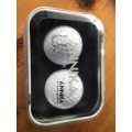 Annika Sorenstam Signed Golf Balls in Tin