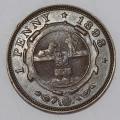 1898 ZAR Penny - HIGH AU  to UNC!