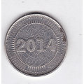 ZIMBABWE 50 CENTS BOND COIN 2014