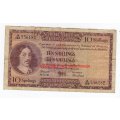 SOUTH AFRICA 10 shillings  DE KOCK a132 556182 - 26.11.56