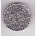 ZIMBABWE 25 CENTS BOND COIN 2014 HIGH GRADE EF