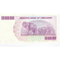 ZIMBABWE 50 MILLION DOLLARS 30 JUNE 2008 EXTRA FINE