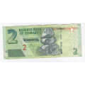 ZIMBABWE 2 DOLLARS 2016 BOND NOTE