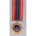 SOUTH AFRICAN DEFENCE FORCE PRO PATRIA MEDAL F/S #112653 FIXED SUSPENDER