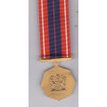 SOUTH AFRICAN DEFENCE FORCE PRO PATRIA MEDAL F/S #112653 FIXED SUSPENDER