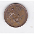 SOUTH AFRICA 1 CENT 1965 UNC