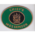 RHODESIA CHEIF'S MESSENGER BRASS AND ENAMEL BADGE - UDI PERIOD