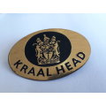 RHODESIA KRAAL HEAD-  BREAST BADGE - HIGH GRADE