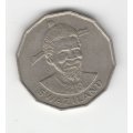 SWAZILAND 50 CENT'S 1974 OLD KING
