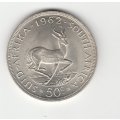 SOUTH AFRICA 50 CENTS 1962 MINT STATE