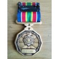 SOUTH AFRICA POLICE 10 YEAR COMMEMORATIVE  MEDAL LOW NUMBER 00039 F/S