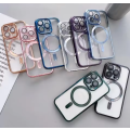 Luxury Transparent Magsafe Cover for iPhone 15  - Blue