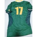 Springbok Women RWC 2010 match jersey signed no 17