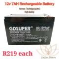 12v 7AH Rechargeable Battery *R219