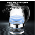Electric Kettle Stainless Steel Glass  Pot Electric Water Heater with Blue Led Light Kitchen Tools